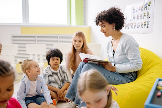 Children enjoying their daycare program in a Paramus Daycare classroom in Paramus NJ