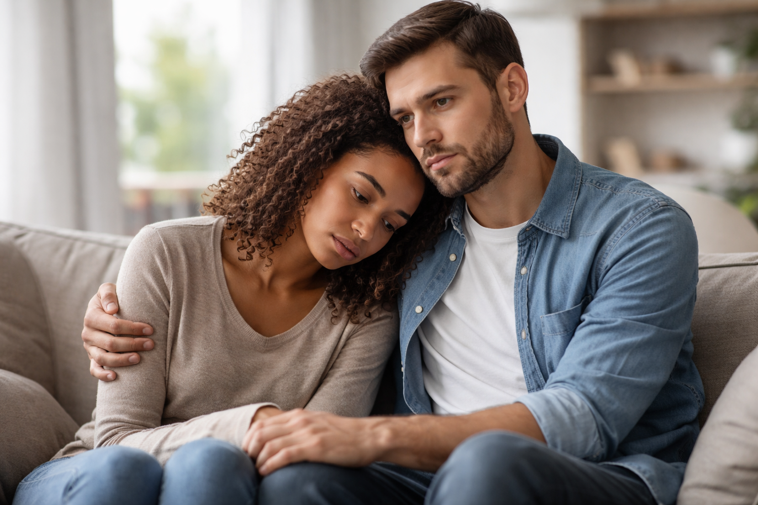 Couple showing emotional distance before couples counseling in Frisco TX
